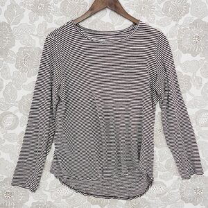 Eileen Fisher Black and White Striped Sweater